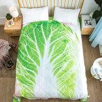 HKM-162643 Creative Flannel Cabbage Blanket - Cozy Polyester Fiber Throw for Relaxation