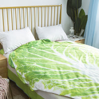 HKM-162643 Creative Flannel Cabbage Blanket - Cozy Polyester Fiber Throw for Relaxation