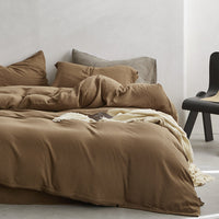 HKM-162643 Modern Cotton Four-Piece Bed Sheet Set with Duvet Cover and Pillowcases in Stylish Colors
