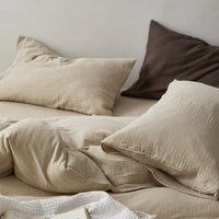 HKM-162643 Modern Cotton Four-Piece Bed Sheet Set with Duvet Cover and Pillowcases in Stylish Colors