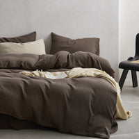 HKM-162643 Modern Cotton Four-Piece Bed Sheet Set with Duvet Cover and Pillowcases in Stylish Colors
