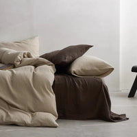 HKM-162643 Modern Cotton Four-Piece Bed Sheet Set with Duvet Cover and Pillowcases in Stylish Colors