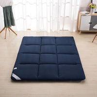 HKM-162963 Foldable Tatami Sponge Cushion Mattress - Simple Solid Color Design in Gray, White, and Blue
