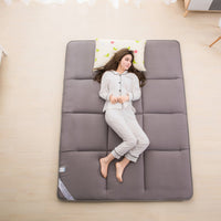 HKM-162963 Foldable Tatami Sponge Cushion Mattress - Simple Solid Color Design in Gray, White, and Blue