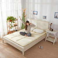 HKM-162963 Foldable Tatami Sponge Cushion Mattress - Simple Solid Color Design in Gray, White, and Blue