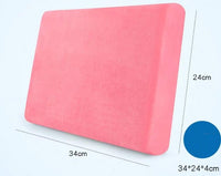 HKM-163027 Memory Foam Square Cushion for Students - Modern Design, Solid Colors, 34x24x4cm