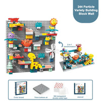 HKM-163219 244 Pcs DIY Crab Slide Track Marble Run Building Block Set for Kids Ages 3 and Up