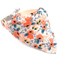 HKM-163347 Pet Triangular Scarf Collar in Floral Designs - Adjustable Nylon Collars with Optional Binder