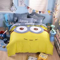 HKM-163411 Cartoon-Themed 4-Piece Cotton Bedding Set for 1.8m Beds