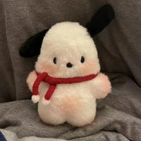 HKM-163475 Cute 3D Cartoon Plush Dog Keychain Pendant for Backpack Decoration, Unisex, 11-30 cm