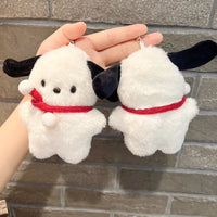 HKM-163475 Cute 3D Cartoon Plush Dog Keychain Pendant for Backpack Decoration, Unisex, 11-30 cm