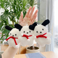 HKM-163475 Cute 3D Cartoon Plush Dog Keychain Pendant for Backpack Decoration, Unisex, 11-30 cm