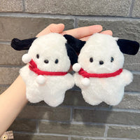 HKM-163475 Cute 3D Cartoon Plush Dog Keychain Pendant for Backpack Decoration, Unisex, 11-30 cm