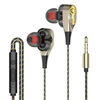 HKM-163539 Universal Wired Earphones with 10mm Driver and Built-in Microphone - Available in White, Black, and Gold