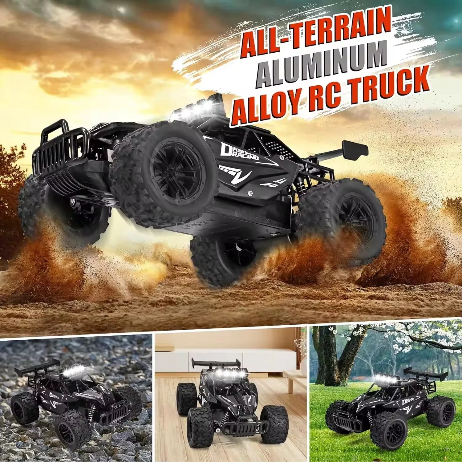 HKM-163603 High-Speed 1:16 Remote Control Car with LED Headlight, 20KM/H – Indoor/Outdoor Use
