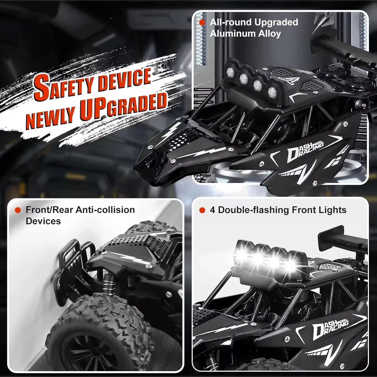 HKM-163603 High-Speed 1:16 Remote Control Car with LED Headlight, 20KM/H – Indoor/Outdoor Use