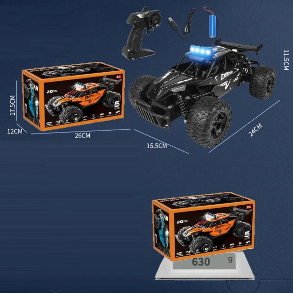 HKM-163603 High-Speed 1:16 Remote Control Car with LED Headlight, 20KM/H – Indoor/Outdoor Use