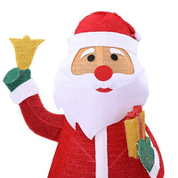 HKM-163603 Illuminated Santa Claus Decoration with 200 Warm White LEDs, 100 x 180 cm Fabric, Indoor/Outdoor Use