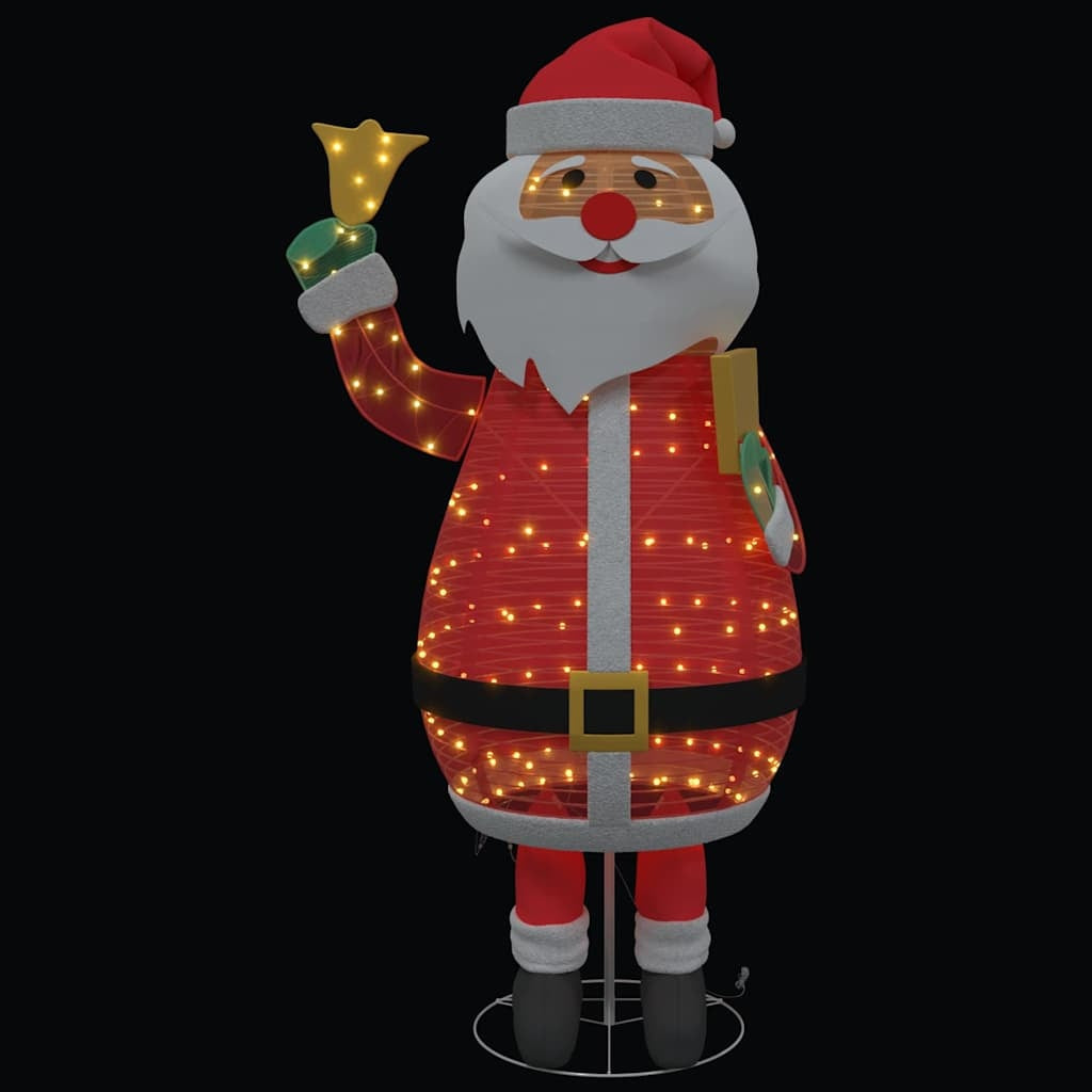 HKM-163603 Illuminated Santa Claus Decoration with 200 Warm White LEDs, 100 x 180 cm Fabric, Indoor/Outdoor Use