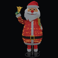 HKM-163603 Illuminated Santa Claus Decoration with 200 Warm White LEDs, 100 x 180 cm Fabric, Indoor/Outdoor Use