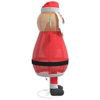 HKM-163603 Illuminated Santa Claus Decoration with 200 Warm White LEDs, 100 x 180 cm Fabric, Indoor/Outdoor Use