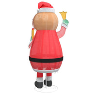 HKM-163603 Illuminated Santa Claus Decoration with 200 Warm White LEDs, 100 x 180 cm Fabric, Indoor/Outdoor Use