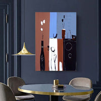 HKM-163731 Handmade Abstract Oil Painting on Canvas - Unframed Home Decor for Living Room and Bedroom