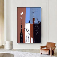HKM-163731 Handmade Abstract Oil Painting on Canvas - Unframed Home Decor for Living Room and Bedroom