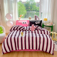 HKM-163795 Aloe Cotton Four-Piece Bedding Set with Floral and Plant Pattern, Multiple Sizes Available