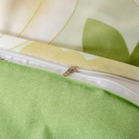 HKM-163795 Aloe Cotton Four-Piece Bedding Set with Floral and Plant Pattern, Multiple Sizes Available