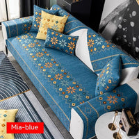 HKM-163859 Bohemian Chenille Sofa Cushion Cover - Four Seasons Universal Design, Non-Slip, Various Sizes and Colors