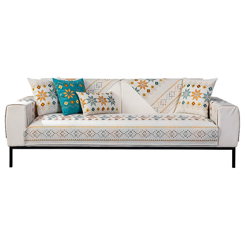 HKM-163859 Bohemian Chenille Sofa Cushion Cover - Four Seasons Universal Design, Non-Slip, Various Sizes and Colors
