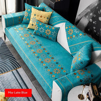 HKM-163859 Bohemian Chenille Sofa Cushion Cover - Four Seasons Universal Design, Non-Slip, Various Sizes and Colors