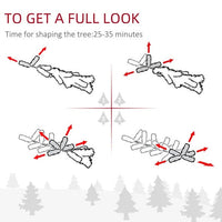 HKM-163923 9ft Snow-Flocked Slim Douglas Fir Artificial Christmas Tree with 550 LED Lights and 988 Realistic Branch Tips