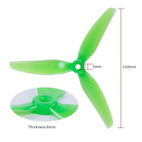 HKM-163987 Three-Blade FPV Propeller Set 5-inch, HQ Ethix S4, 2 Pairs for Youth Models