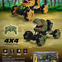 HKM-164051 Dinosaur Stunt RC Car 1/18 Scale Remote Control Toy for Kids with Spray Feature
