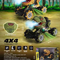 HKM-164051 Dinosaur Stunt RC Car 1/18 Scale Remote Control Toy for Kids with Spray Feature