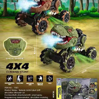 HKM-164051 Dinosaur Stunt RC Car 1/18 Scale Remote Control Toy for Kids with Spray Feature