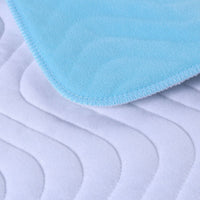 HKM-164115 Super Absorbent Fiber Pad with White Surface and Blue Background - Available in Large, Medium, and Small Sizes