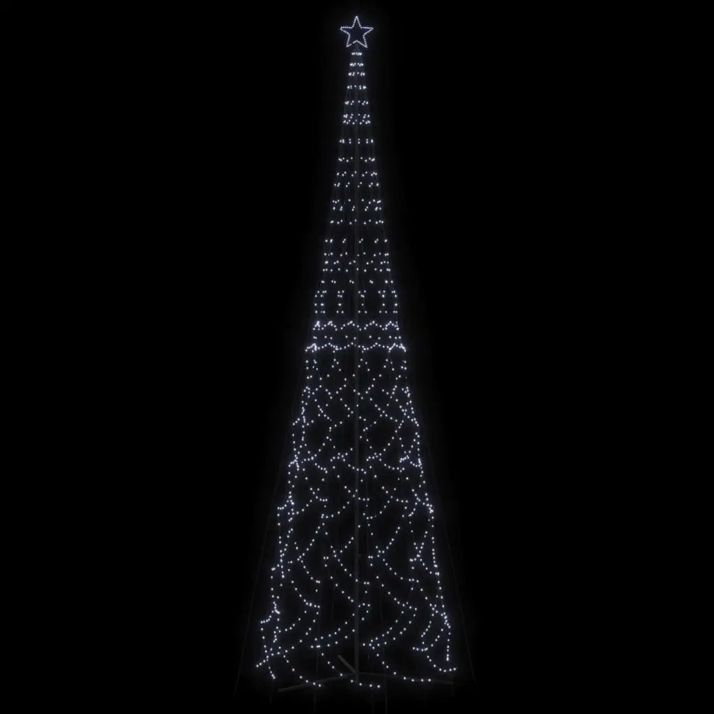 KTX-164243 Cold White LED Cone Tree 8 ft Tall, 3000 Lights for Festive Holiday Decorations