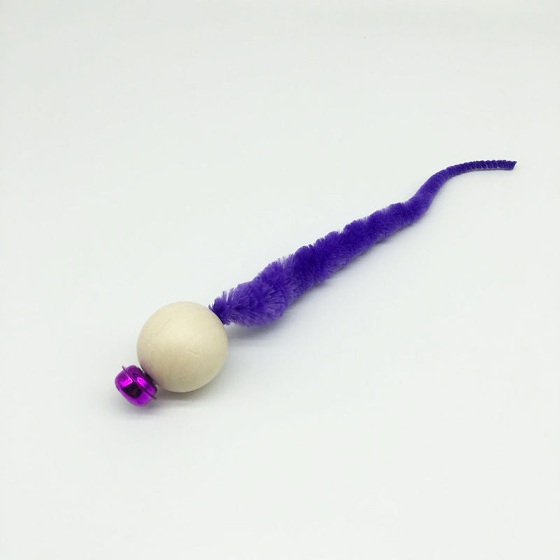 HKM-164243 Pet Supplies Wooden Bead Bell Color Funny Cat Vocal Puzzle Cat Bug Toy