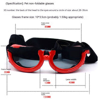 HKM-164307 Dog Sunglasses with UV400 Protection - Stylish Pet Goggles for Outdoor Activities