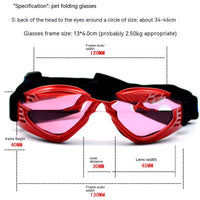 HKM-164307 Dog Sunglasses with UV400 Protection - Stylish Pet Goggles for Outdoor Activities
