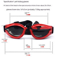 HKM-164307 Dog Sunglasses with UV400 Protection - Stylish Pet Goggles for Outdoor Activities