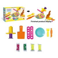 HKM-164371 Soft Clay Noodles Playdough Set with 4 Color Options for Creative Play and DIY Modeling