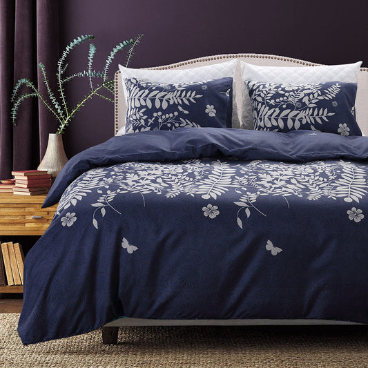 HKM-164563 Luxury Three-Piece Bedding Set with Geometric Duvet Cover and Pillowcases in Polyester