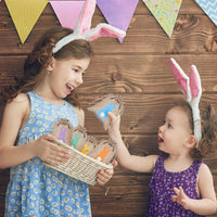 HKM-164627 Easter Burlap Gift Bags - 24pc Drawstring Rabbit Candy Treat Sacks for Party Favors