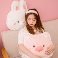 HKM-164691 Cute Animal Plush Doll Pillow - Super Soft Short Plush - 40cm Tiger, Husky, Pig, Rabbit Options