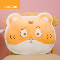 HKM-164691 Cute Animal Plush Doll Pillow - Super Soft Short Plush - 40cm Tiger, Husky, Pig, Rabbit Options