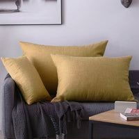 HKM-164947 Rectangular Pillow Cushion Cover - Olive Green, Blue, Orange & More - Available in 30x50cm & 40x60cm